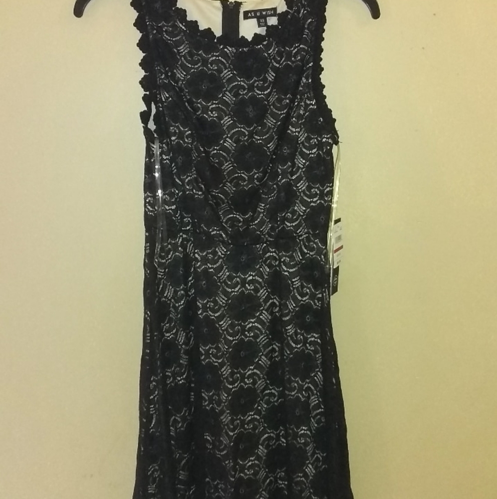 Black lace Skater dress